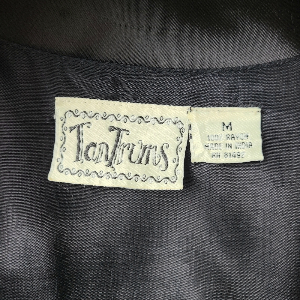 Tantrums Black Patchwork Embroidered Vintage Vest - image 7